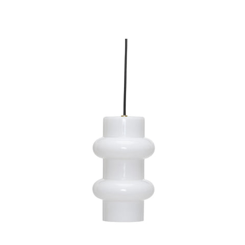 Pilule Pendant Double Shiny White