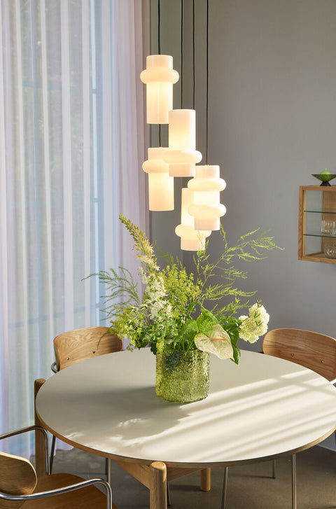 Pilule Pendant Double Shiny White