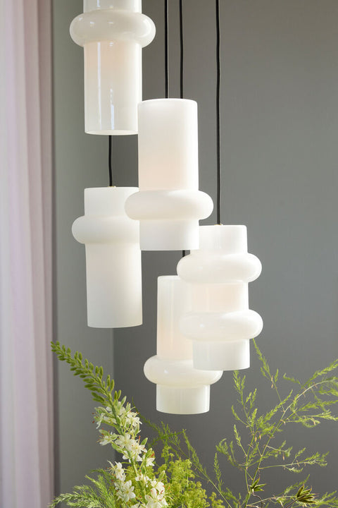 Pilule Pendant Down Shiny White