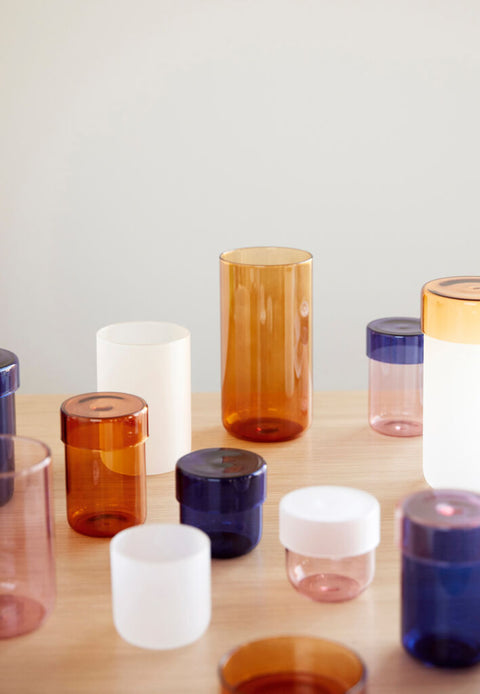 Pop Storage Jars Small Frosted (set of 2)