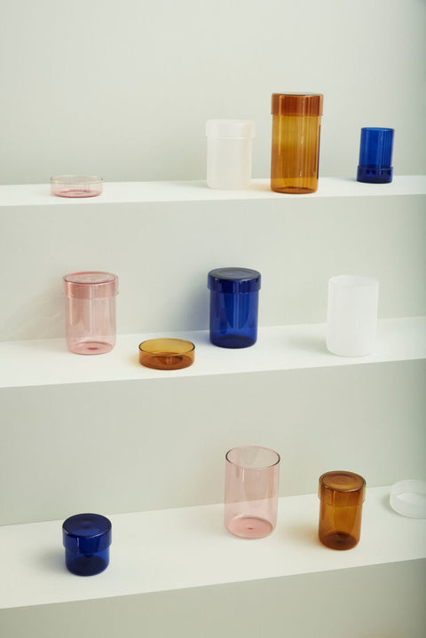 Pop Storage Jars Small Frosted (set of 2)