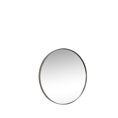 Retro Wall Mirror Round Brushed nickel