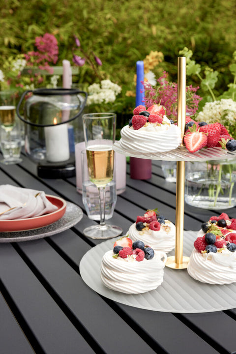Ripple Etagere Frosted/Brass