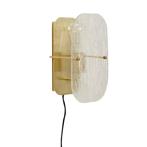 Ruffle Wall Lamp Brass