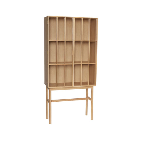 Shoji Display Cabinet Tall Natural