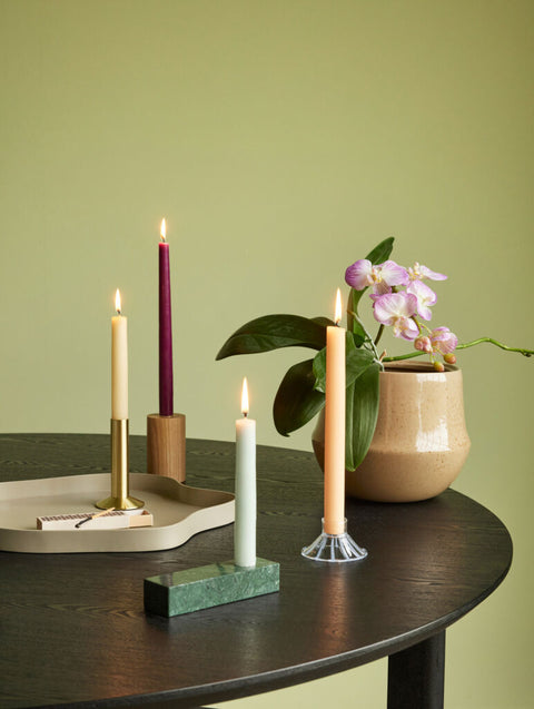 Sleek Candleholder Brass