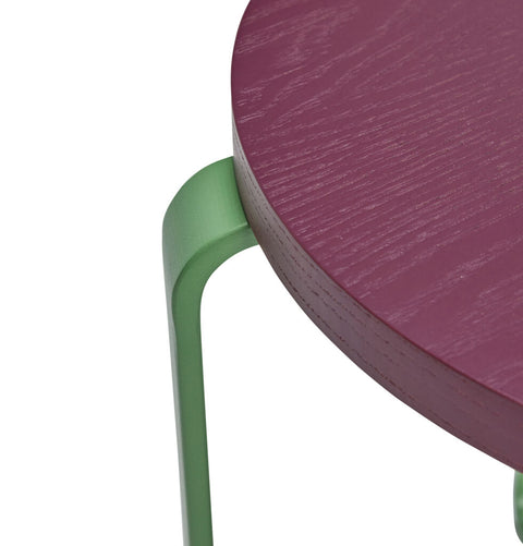 Smile Stool Burgundy/Green