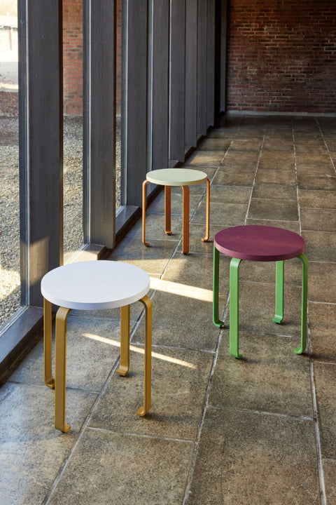 Smile Stool Burgundy/Green