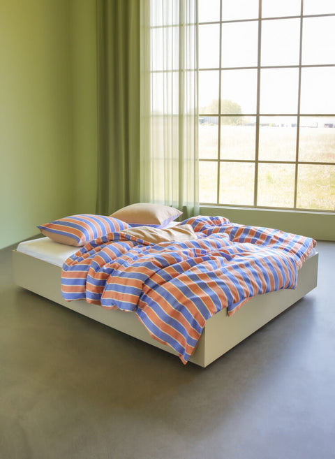 Solace Bed Linen 60X63 140X200 Blue/Orange