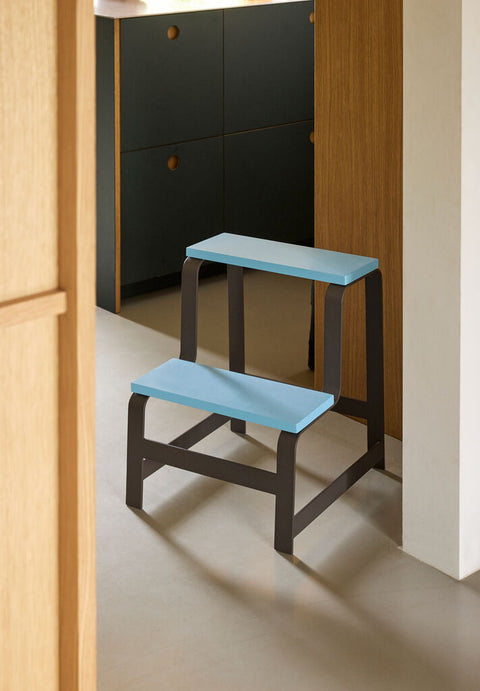 Step Stool Blue/Brown