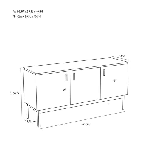 Study Console Table Dark blue