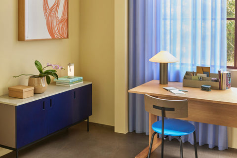 Study Console Table Dark blue