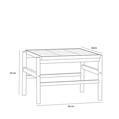 Tile Coffee Table Mint/Natural