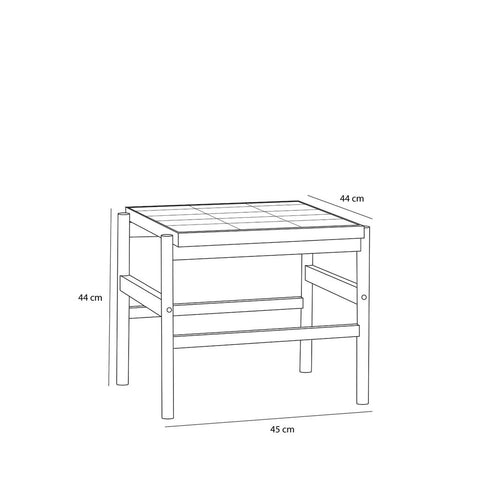 Tile Side Table Mint/Natural