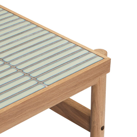 Tile Side Table Mint/Natural