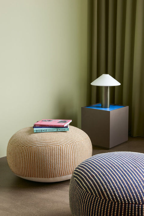 Vault Side Table/Storage Box Brown/Blue