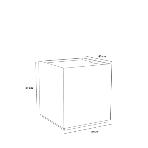 Vault Side Table/Storage Box Brown/Blue